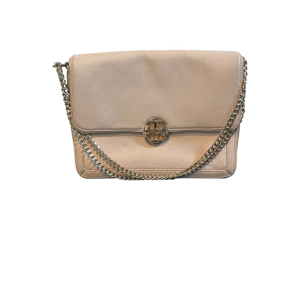 Tory Burch Duet Chain Convertible Shoulder Bag Leather, Gold-Tone Hardware